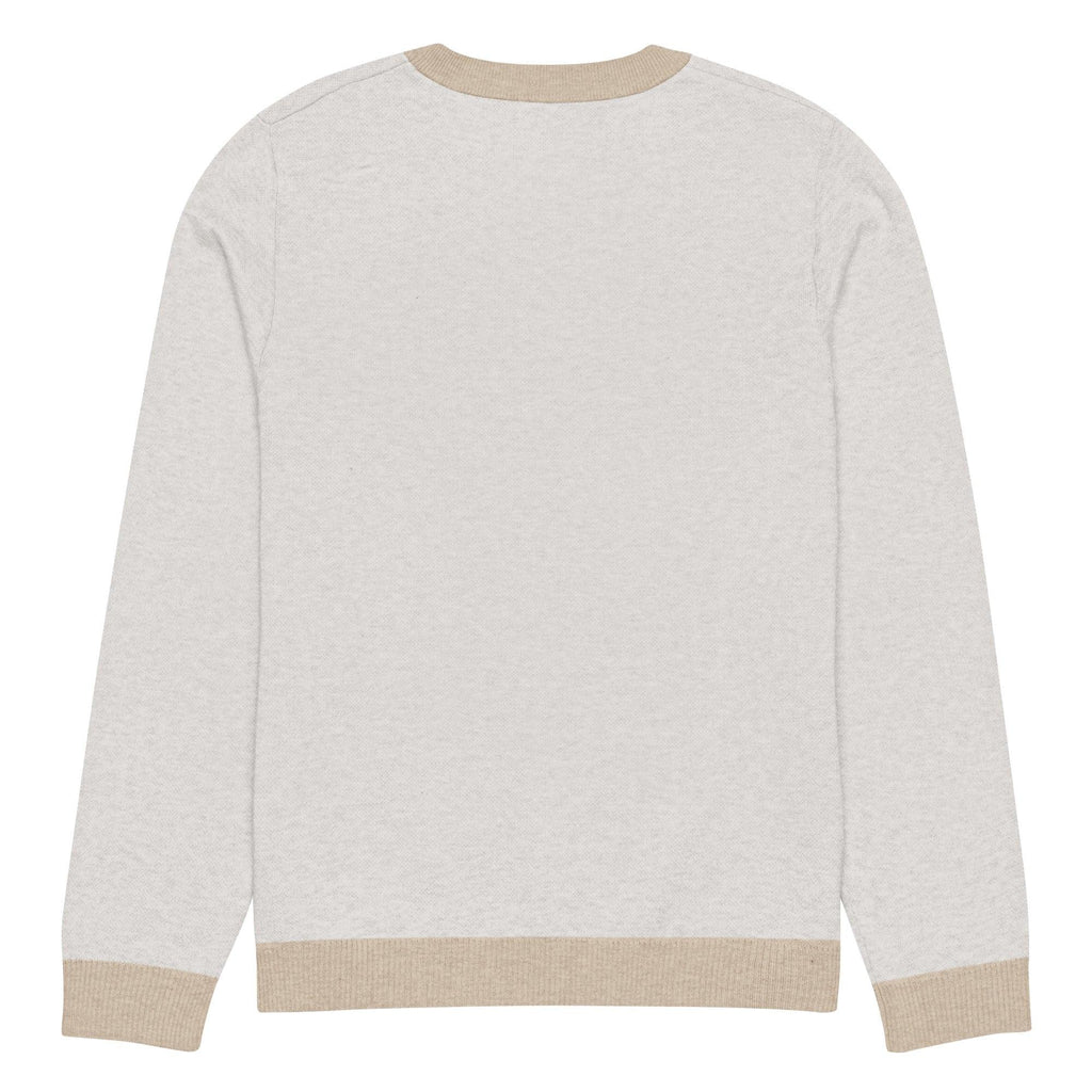 Maglione Girocollo Donna Relaxed Fit – Panna con Rifiniture Tortora | Berniade Alta Moda - berniade