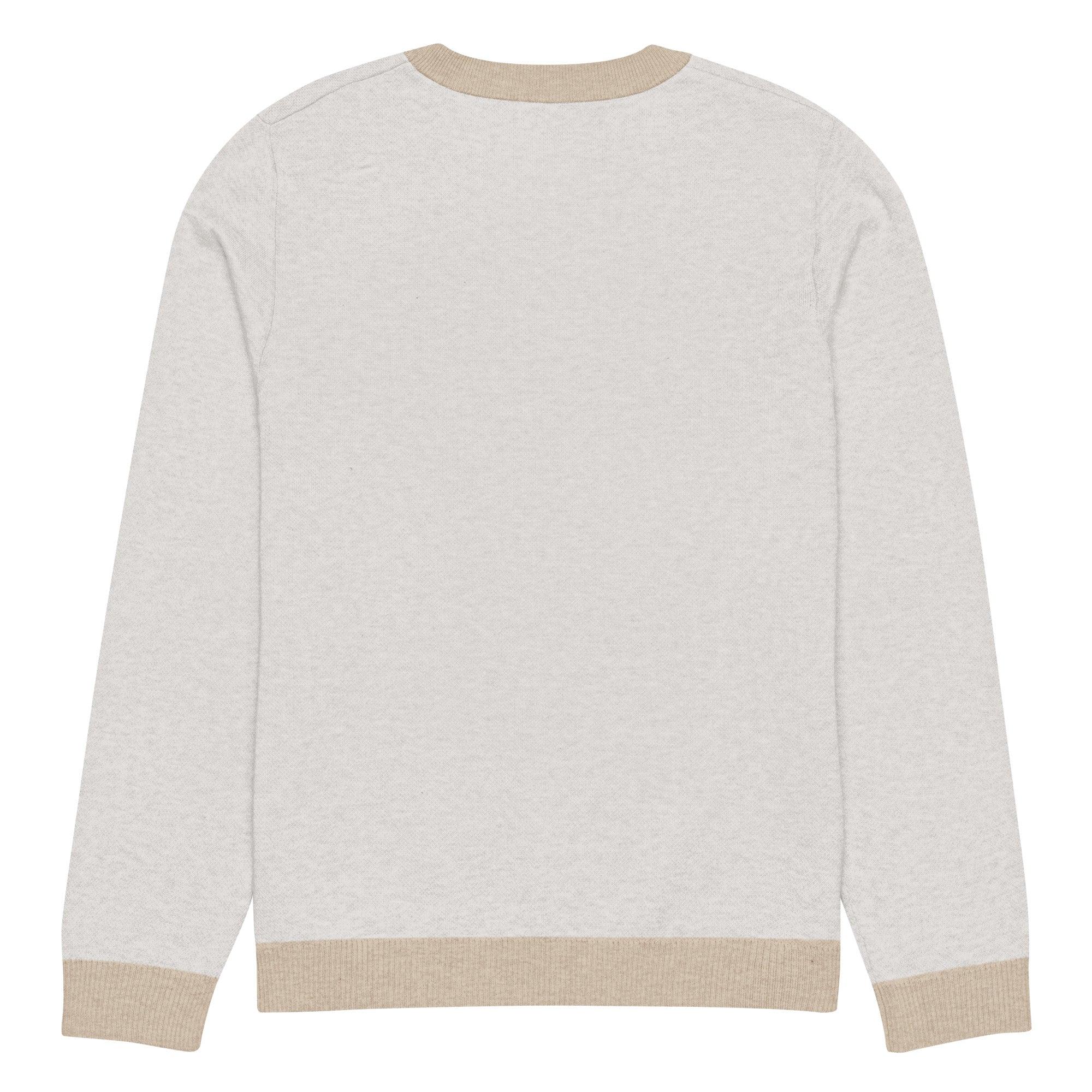 Maglione Girocollo Donna Relaxed Fit – Panna con Rifiniture Tortora | Berniade Alta Moda - berniade