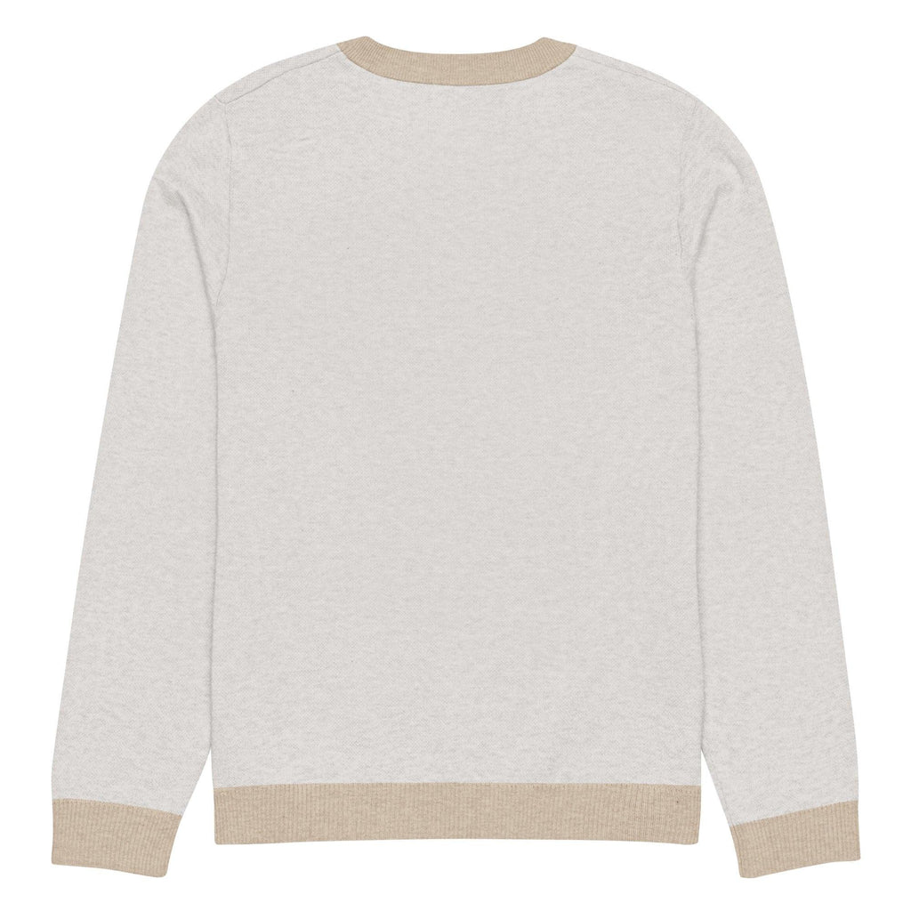 Maglione Girocollo Donna Relaxed Fit – Panna con Rifiniture Tortora | Berniade Alta Moda - berniade