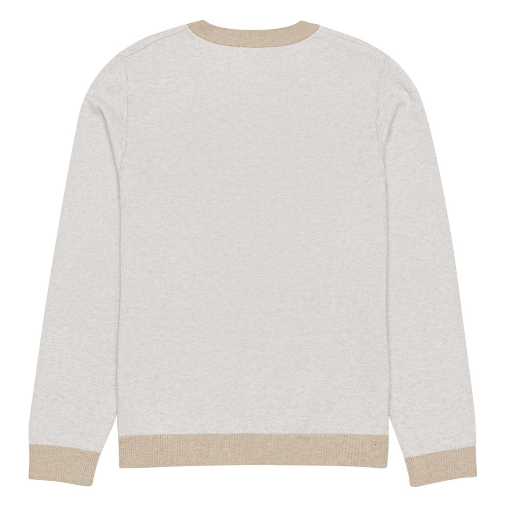 Maglione Girocollo Donna Relaxed Fit – Panna con Rifiniture Tortora | Berniade Alta Moda - berniade