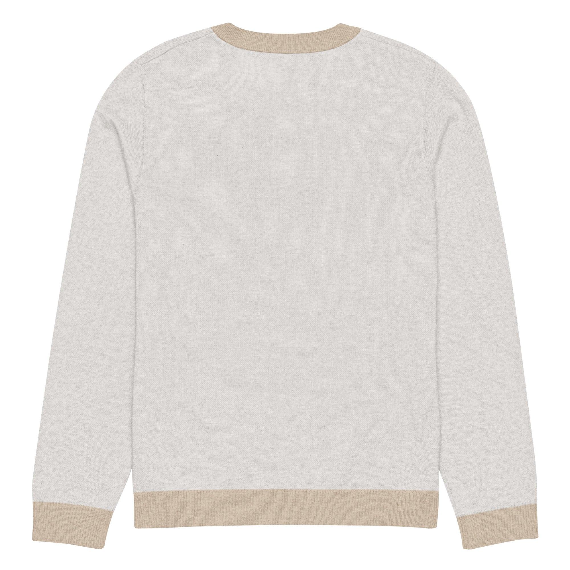 Maglione Girocollo Donna Relaxed Fit – Panna con Rifiniture Tortora | Berniade Alta Moda - berniade