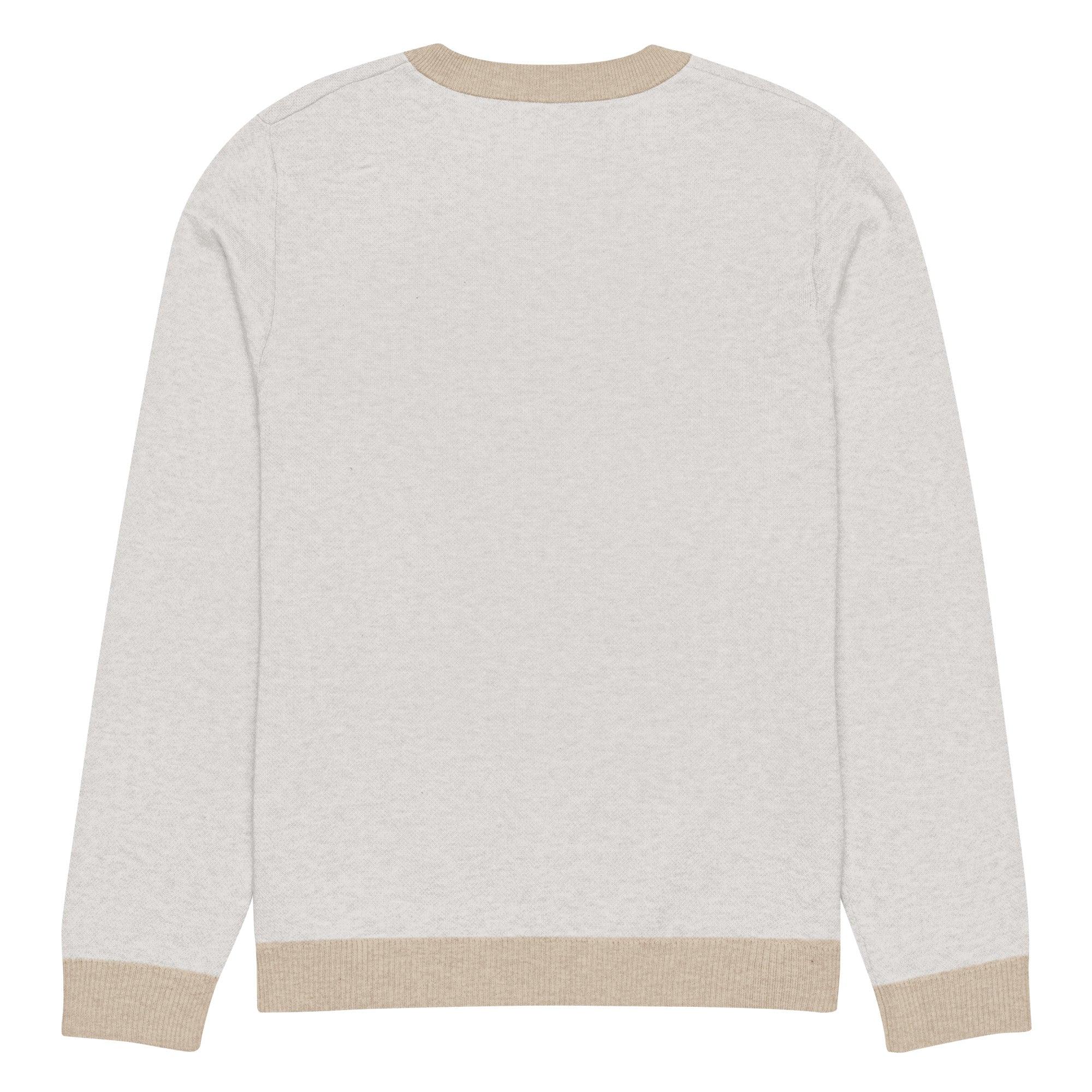 Maglione Girocollo Donna Relaxed Fit – Panna con Rifiniture Tortora | Berniade Alta Moda - berniade