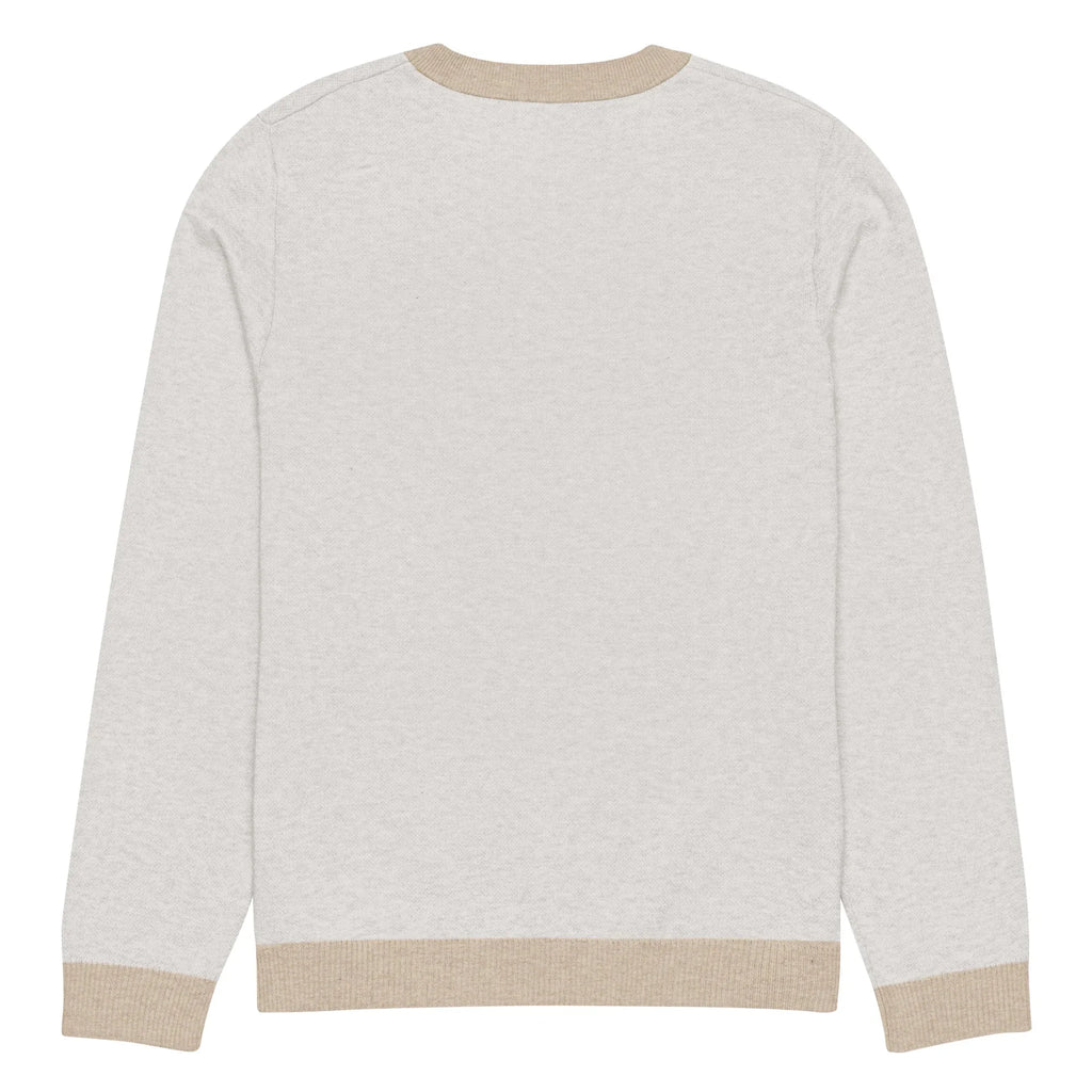 Maglione Girocollo Donna Relaxed Fit – Panna con Rifiniture Tortora | Berniade Alta Moda - berniade