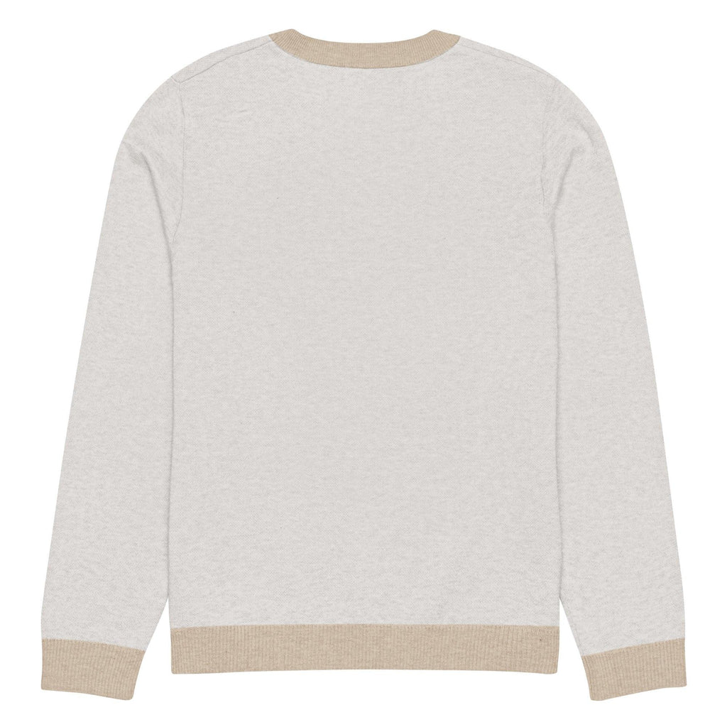 Maglione Girocollo Donna Relaxed Fit – Panna con Rifiniture Tortora | Berniade Alta Moda - berniade