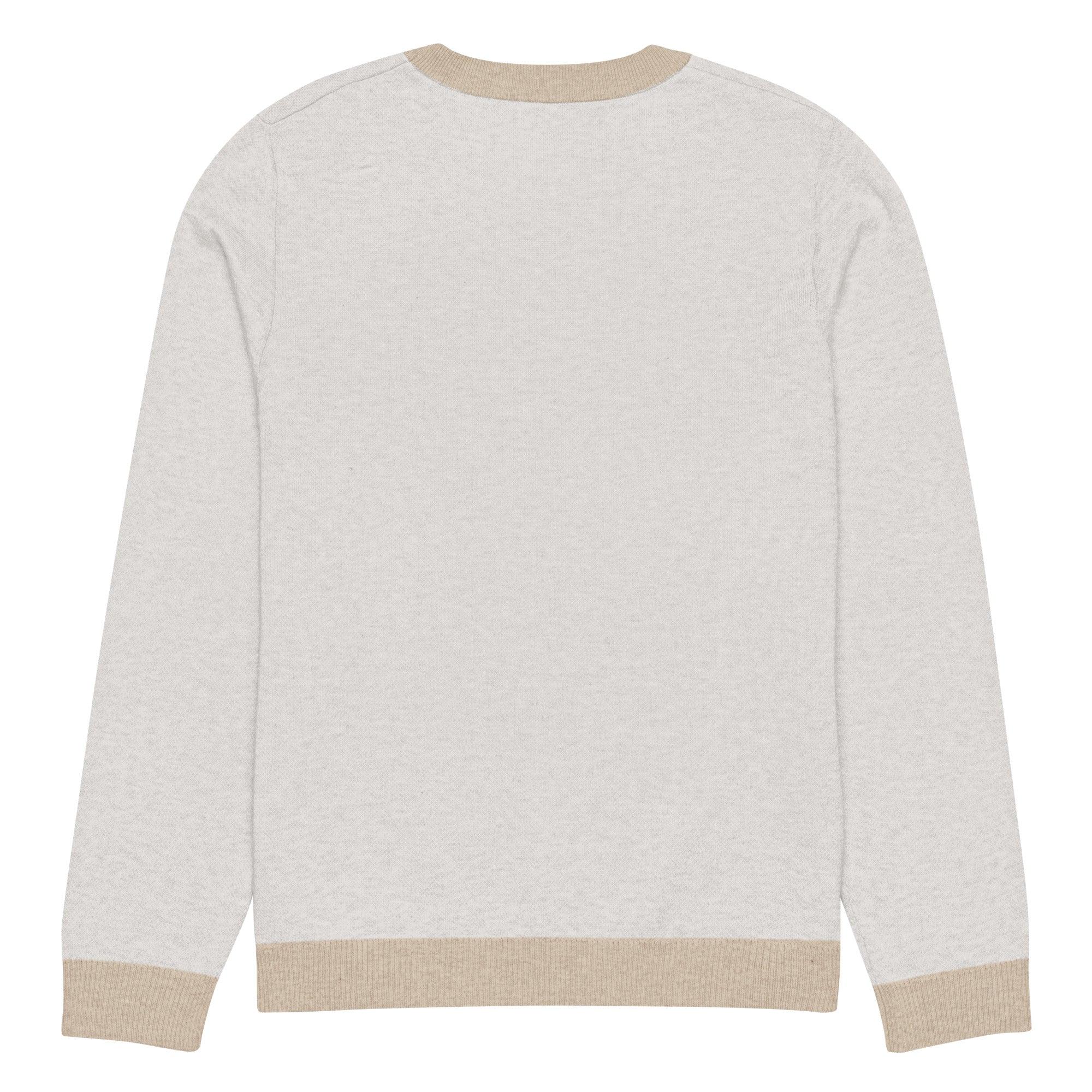 Maglione Girocollo Donna Relaxed Fit – Panna con Rifiniture Tortora | Berniade Alta Moda - berniade