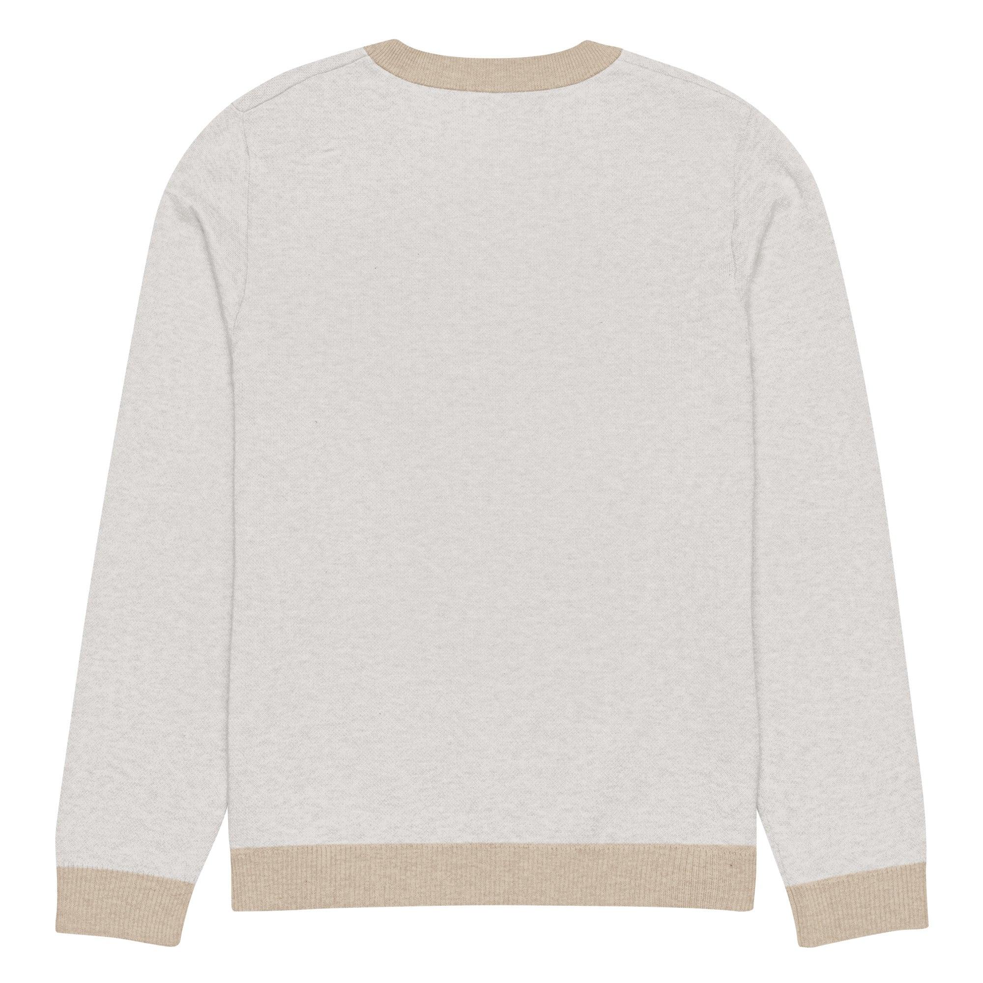 Maglione Girocollo Donna Relaxed Fit – Panna con Rifiniture Tortora | Berniade Alta Moda - berniade