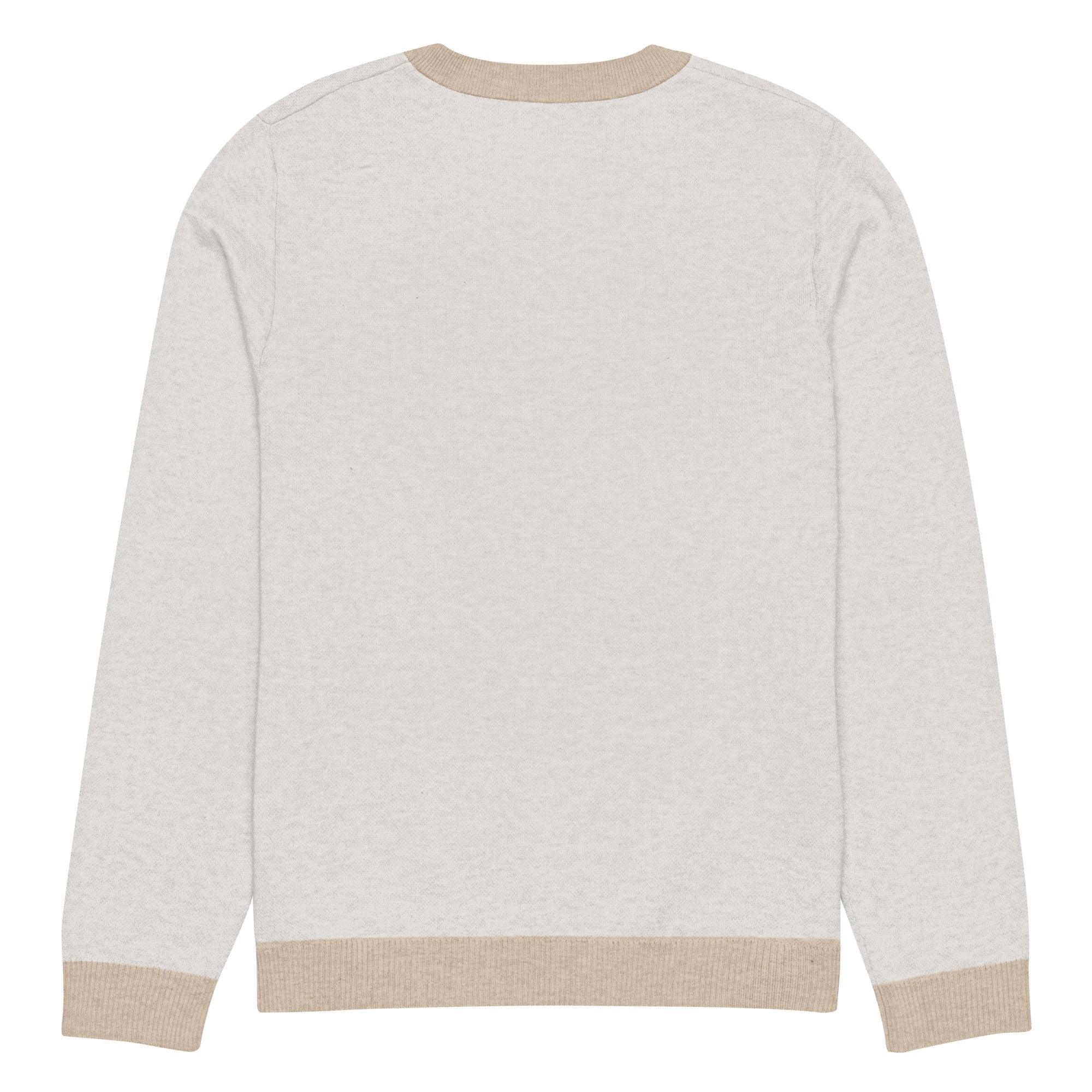 Maglione Girocollo Donna Relaxed Fit – Panna con Rifiniture Tortora | Berniade Alta Moda - berniade