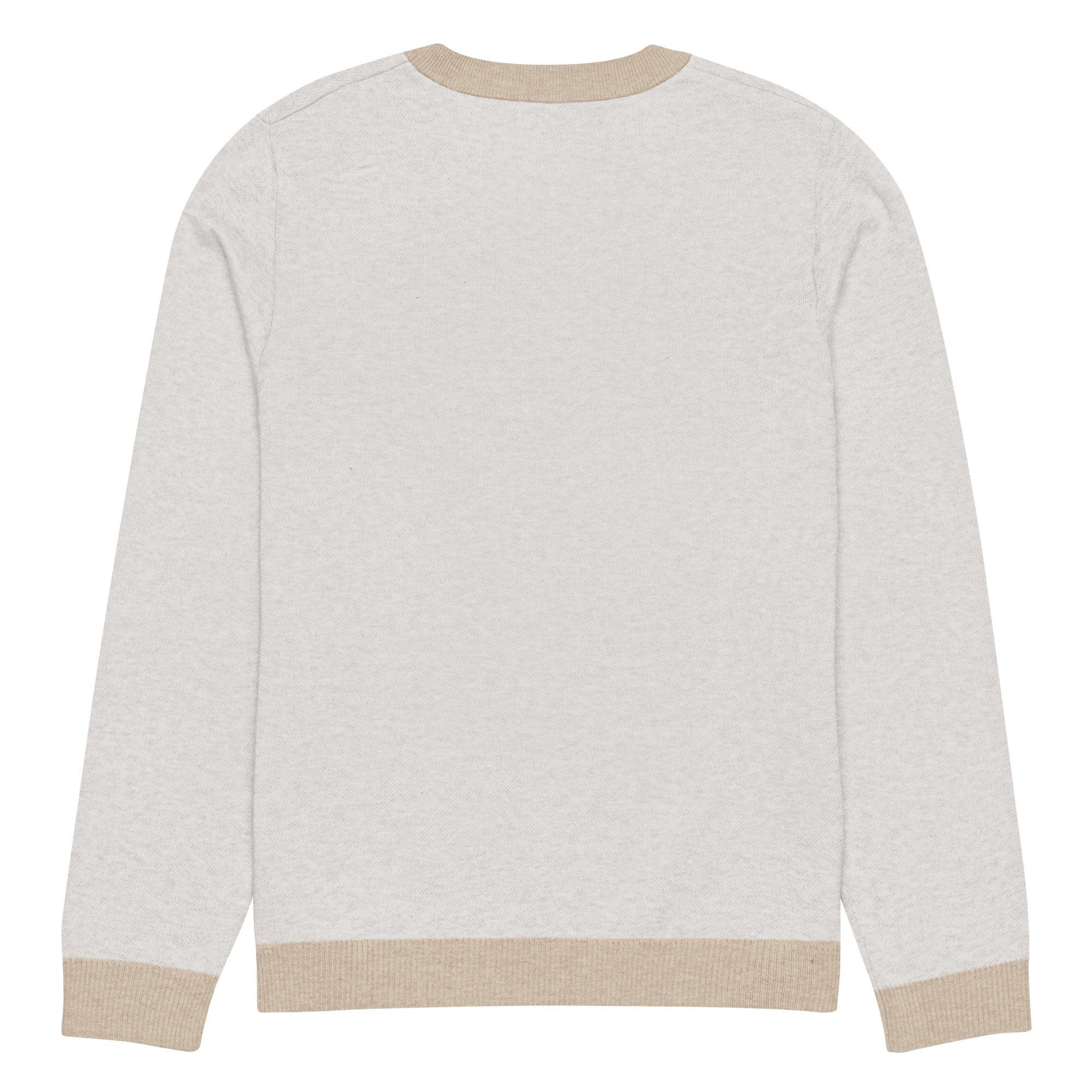 Maglione Girocollo Donna Relaxed Fit – Panna con Rifiniture Tortora | Berniade Alta Moda - berniade